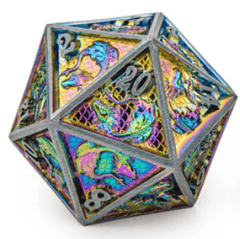 Hymgho Dice: 45mm D20 Brushed Rainbow HY00236